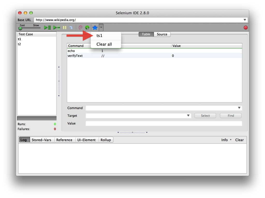 Favorites Toolbar Button Menu Test Suite OSX