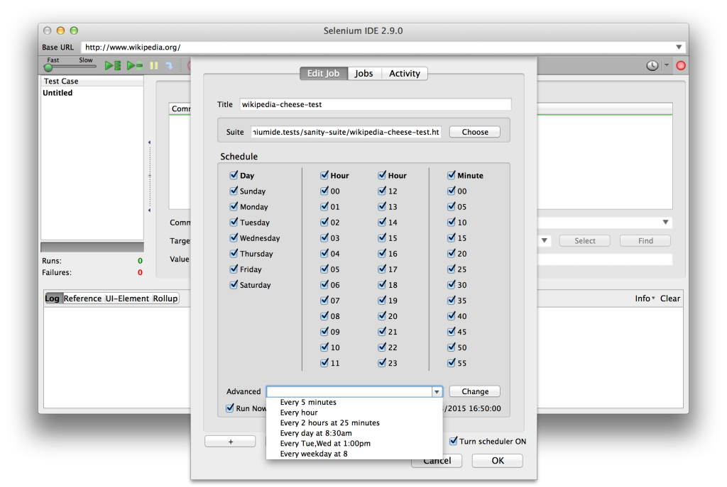 Scheduler-advancedList