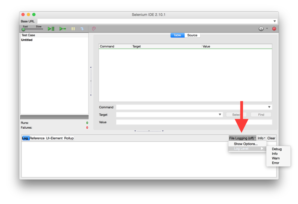 FileLogging LogPaneFullMenu